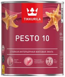 Эмаль Tikkurila/Tikkivala Pesto 10 матовая белая 0,9 л, вид