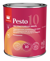 Эмаль Tikkurila/Tikkivala Pesto 10 матовая белая 0,9 л, фото