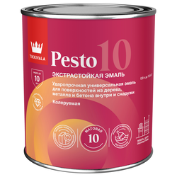 Эмаль Tikkurila/Tikkivala Pesto 10 матовая белая 0,9 л, фотография