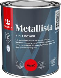 Краска Tikkurila/Tikkivala METALLISTA БАЗА C глянцевая 0,8 л, фотография