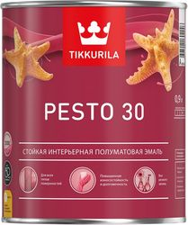 Эмаль интерьерная Tikkurila/Tikkivala Pesto 30 база C 0,9 л, изображение