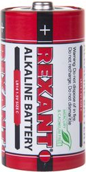 Алкалиновая батарейка тип С/LR14 1,5 V 2 шт блистер REXANT, изображение
