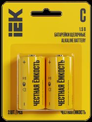 Батарейка щелоч. Alkaline LR14/C (2 шт/блистер) IEK, изображение