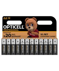 Батарейки алкалиновые 12AA/LR6 Professional Opticell, детальное фото