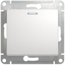 Выключатель 1-клавишный Schneider Electric GLOSSА GSL000113 белый, картинка