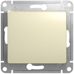 Выключатель 1-клавишный Schneider Electric GLOSSА кремовый, детальное фото