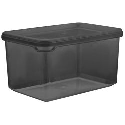 Банка для сыпучих продуктов PLAST TEAM black 0,55л прямоугольная, детальное фото
