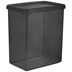 Банка для сыпучих продуктов PLAST TEAM black 1,1л прямоугольная, детальное фото