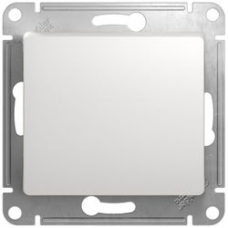Выключатель 1-клавишный Schneider Electric GLOSSА белый, детальное фото