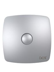 Вентилятор накладной DICITI  RIO D100 обр.клапан Gray metal, крупный план