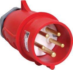 Вилка сетевая IEK ССИ-025 200 В 32 А красная, картинка