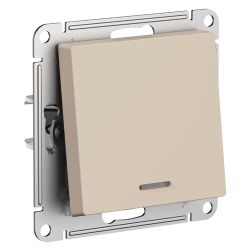 Выключатель 1-клавишный Systeme Electric Atlas Design 1712753 песочный, фото