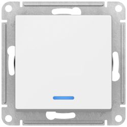 Выключатель 1-клавишный Schneider Electric Atlas Design ATN000113 белый, фотография
