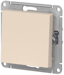 Выключатель 1-клавишный Schneider Electric Atlas Design бежевый, фотография