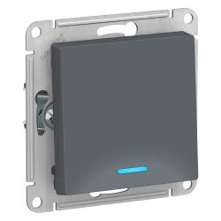 Выключатель 1-клавишный Systeme Electric Atlas Design 1240399 грифель, детальное фото