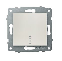 Выключатель 1-клавишный OVIVO 600-000201-201 белый, изображение