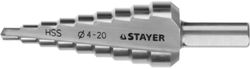 Сверло по металлу Stayer hss 4-20 мм, 9 ступеней, картинка