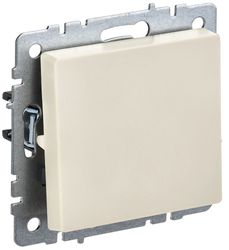 Выключатель 1-клавишный IEK BRITE BR-V14-0-10-K10 бежевый, крупный план