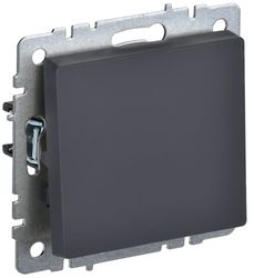 Выключатель 1-клавишный IEK BRITE BR-V10-0-10-K53 графит, детальное фото