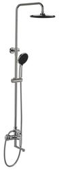 Душевая система однорычажная со смесителем с поворотным диском Liga Esko ST205LIGM gun metal хромовая, картинка