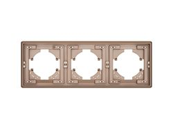 Рамка 3 поста ALTECH ENCORE 3PY шампань, фотография
