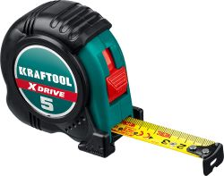 Рулетка ударпрочнная KRAFTOOL обрезиненная 5 м х 19 мм, картинка