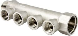 Коллектор латунь никелированная VALTEC O55004163 1"-1/2", изображение