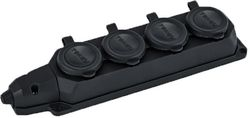 Колодка удлинителя 4-м 16А с заземл каучук TOKOV ELECTRIC TKE-C05-KK4-Z, крупный план