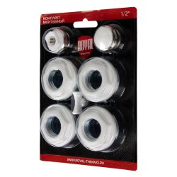 Комплект монтажный Royal Thermo 1”х 1/2" белый, картинка