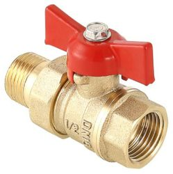 Кран шаровой латунь никелированный VALTEC СТАНДАРТ VT.127.G.05 3/4", крупный план