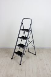 Стремянка стальная 4 ступени JOY Home Slimmy до 150 кг 122x49x4,5 см, изображение