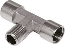 Тройник для компрессора ELITECH 0704.026600 T-1/4"ПМM, детальное фото
