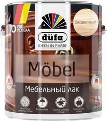Лак мебельный dufa Mobel бесцветный глянцевый 0,9 л, вид