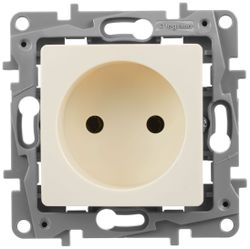Розетка электрическая 1 пост Legrand Etika слоновая кость, фото