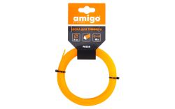 Леска для триммера AMIGO квадрат 2мм 15м, крупный план