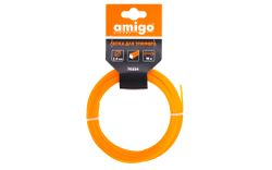 Леска для триммера AMIGO квадрат 2,4мм 15м, вид