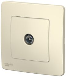 Розетка TV 1 пост Schneider Electric BLANCA молочный, фотография