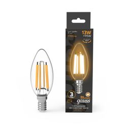 Лампа Gauss Filament Свеча 13W 1100lm 2700К Е14 LED, вид