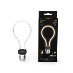 Лампа GAUSS Filament Artline А72 4w 330lm 2700к е27 milky LED 1/10/100, картинка