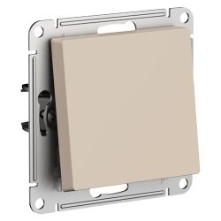 Переключатель 1-клавишный Systeme Electric Atlas Design 1712775 песочный, крупный план