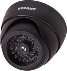 Муляж камеры REXANT черный со светодиодом и вращающимся объективом, фото