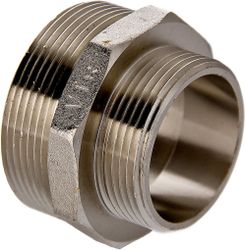 Ниппель переходной латунь никелированная VALTEC 1 1/4" х 1/2", фотография