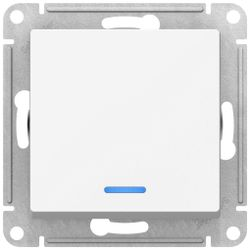 Переключатель 1-клавишный Schneider Electric Atlas Design ATN000163 белый, крупный план