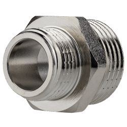 Ниппель-переходник под прокладку, для гибкой подводки 1/2" х 3/8" н/н MPF, фотография