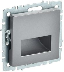 BRITE Подсветка LED встраиваемая ПЛ20-БрС сталь IEK, крупный план