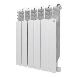 Радиатор секционный биметаллический Royal Thermo Revolution Bimetall 500 2.0 боковое подключение 6 секций, картинка