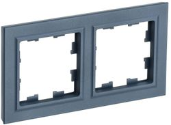 Рамка 2 поста IEK BRITE маренго, картинка