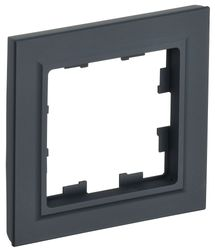Рамка 1 пост IEK BRITE BR-M12-K53 графит, картинка