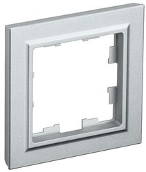 Рамка 1 пост IEK BRITE алюминий, вид
