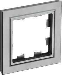 Рамка 1 пост IEK BRITE BR-M12-K46 сталь, вид